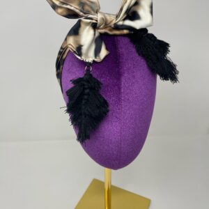 Adult Silk Scarf w/ Tassel in Animal Print